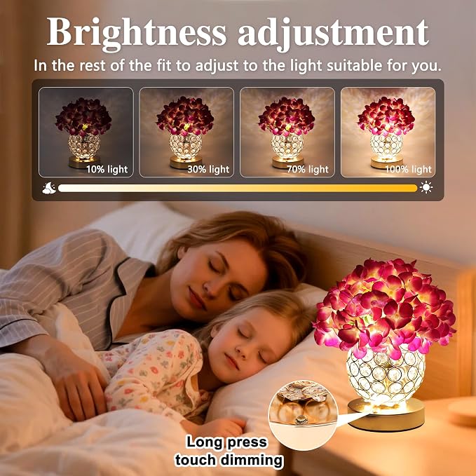 Artificial Hydrangea Flower Lamp - Image 3