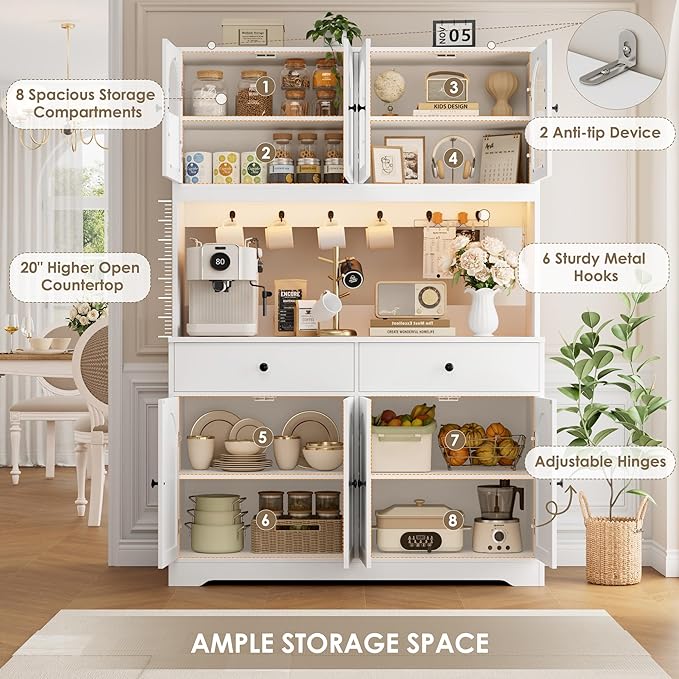 71" LED Kitchen Pantry Cabinet - Image 7