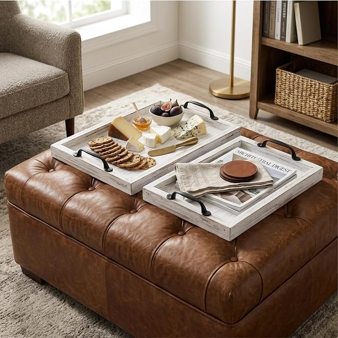 Gennua Kitchen Rustic Serving Tray Set - Image 6