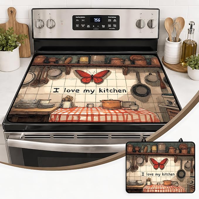 Multi-Design Stove Top Cover for Glass/Electric Stoves, 3-in-1 Counter by seewan