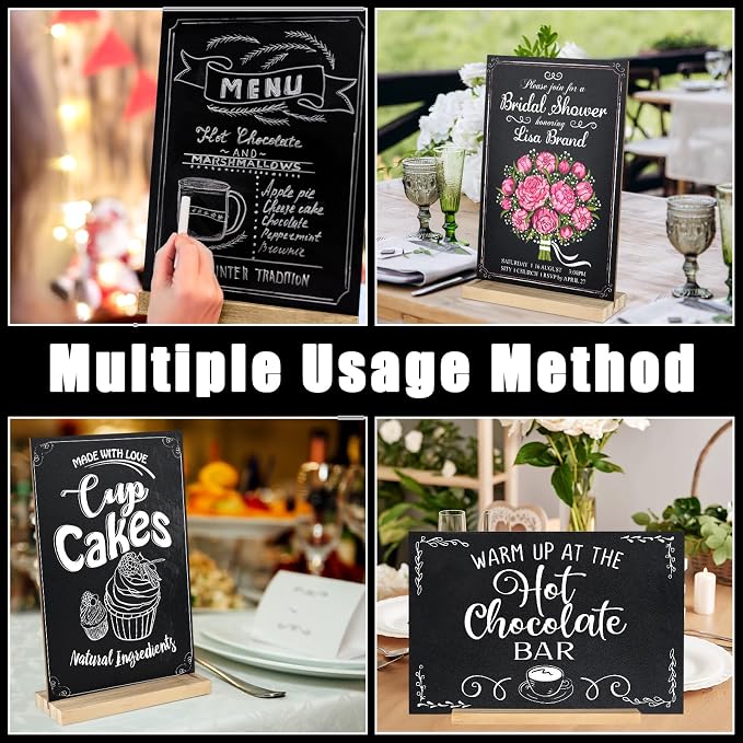 1 Pack Chalkboard 8 x 12 inch Tabletop Chalkboard Sign - Image 6