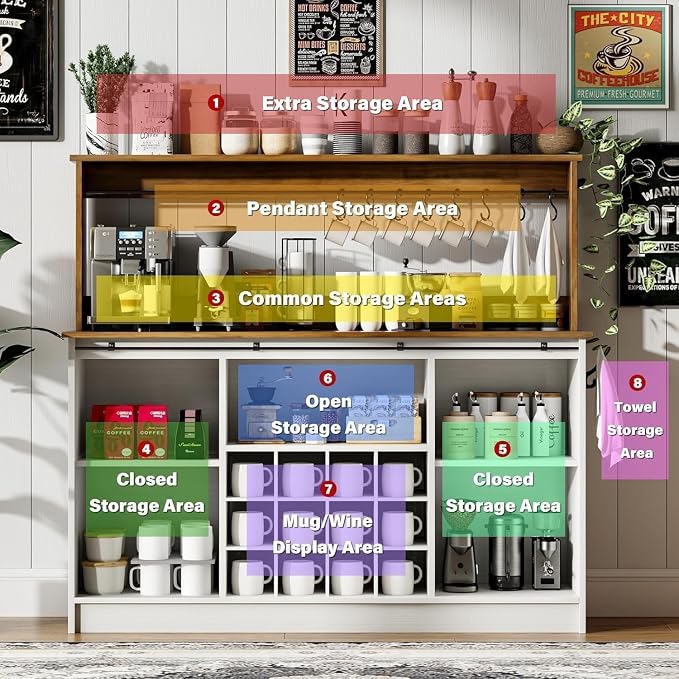 4ever2buy Coffee Bar Cabinet - Image 3