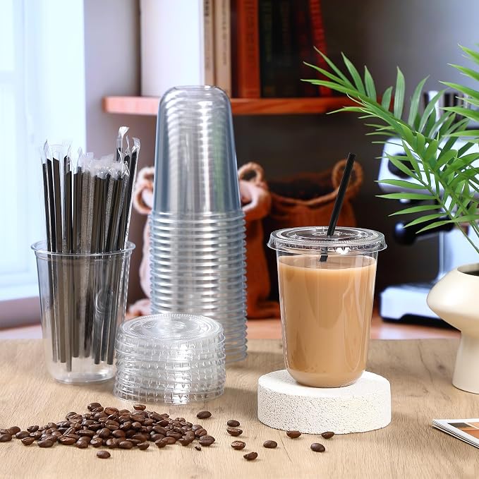 Ziliny 25 Set Clear Plastic Cups - Image 2