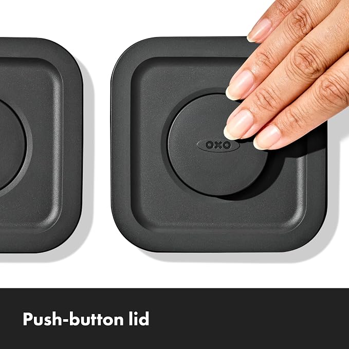 OXO Good Grips POP Container — Big Square Medium — 4.4 Qt /4.2 L — Matte Black - Image 6