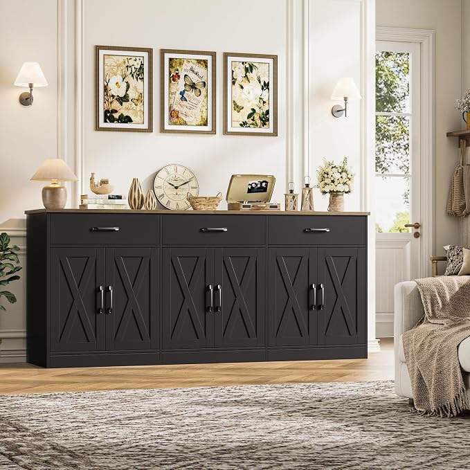 HOSTACK 71" Large Sideboard Buffet Cabinet - Image 2
