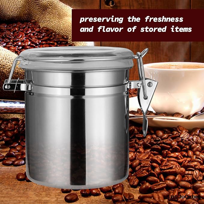 Stainless Steel Vacuum Seal Coffee Canister - Image 3