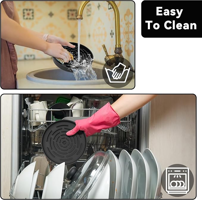 Drip Tray Compatible with Ninja Slushie machine, 1 Pack Black Silicone Drip Mat - Image 6