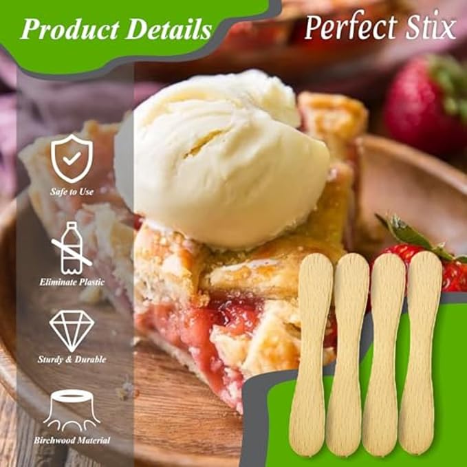 Perfect Stix - PS300BA-1000 Wooden Taster Spoons 3.5" Length Plain - Image 5