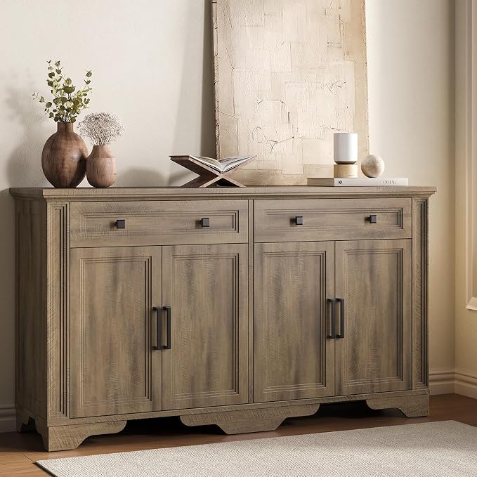 ONBRILL 55" Sideboard Buffet Cabinet, Kitchen Buffet Storage Cabinet, Large - Image 6