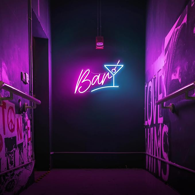 Kavaas Bar Neon Sign for Home Bar, LED Bar Sign for Man Cave Pub Cocktails Party - Image 6