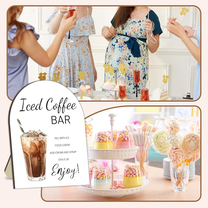 Iced Coffee Bar Wooden Table Sign, Iced Coffee Bar Sign - Image 7