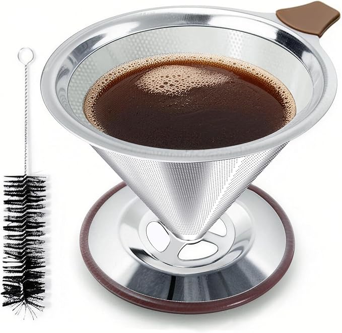 Pour Over Coffee Dripper, Stainless Steel Coffee Filter, Paperless Reusable by Unknown