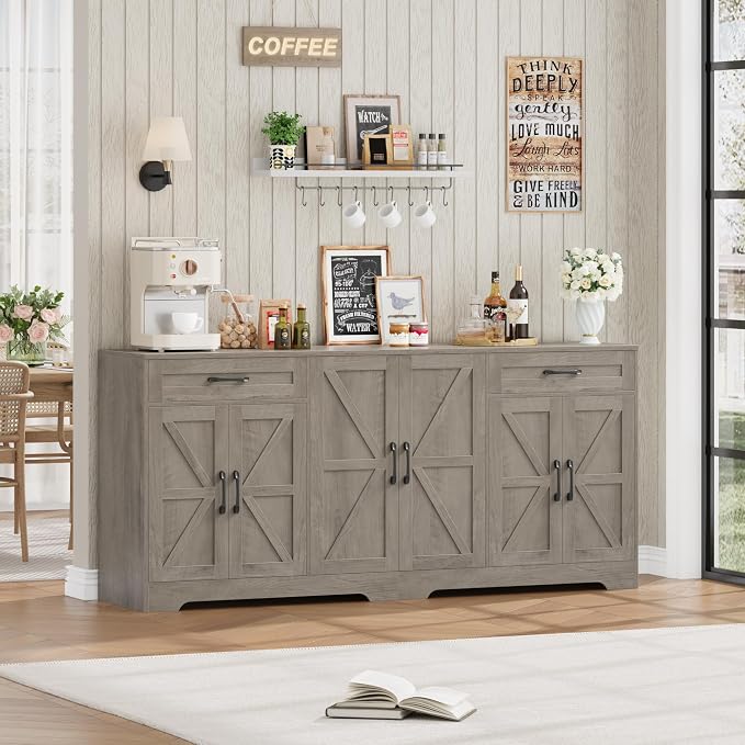 BOTLOG 71” Large Sideboard Buffet Cabinet - Image 2