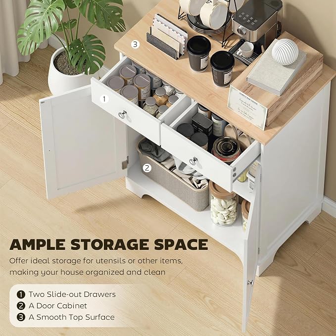 HOMCOM Sideboard Buffet Cabinet - Image 4