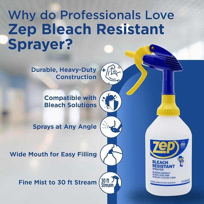 Zep New Bleach Resistant Professional Sprayer 2.0 Bottle 32 Ounces - Image 3