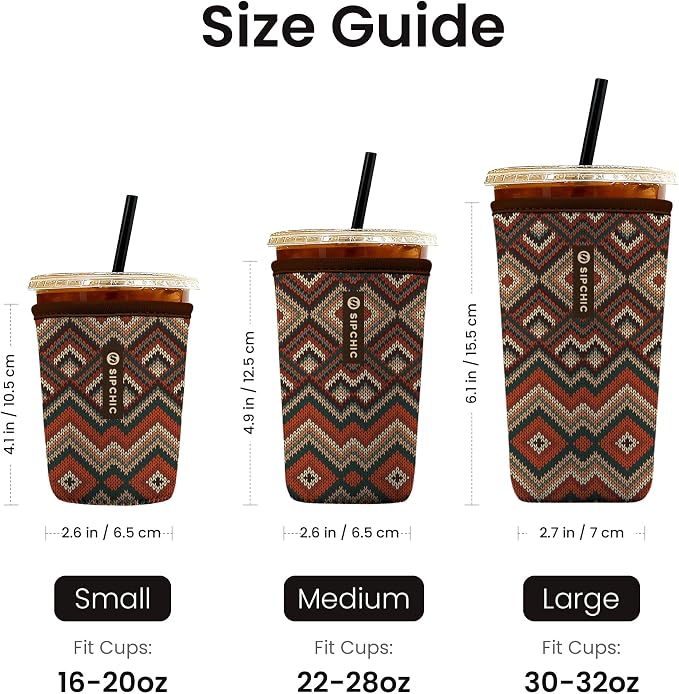 Iced Coffee Sleeve – Neoprene Reusable Cup Sleeves - Image 4