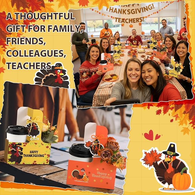 TaoBary 30 Set Thanksgiving 2 Cup Drink Carrier - Image 5