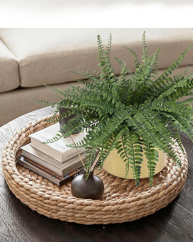 Coferset Small Fake Plant Fern Potted Artificial Plants Fake Fern - Image 8