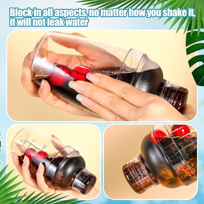 Lallisa 8 Pcs Plastic Cocktail Shaker Set Drink Shaker Mixer - Image 4