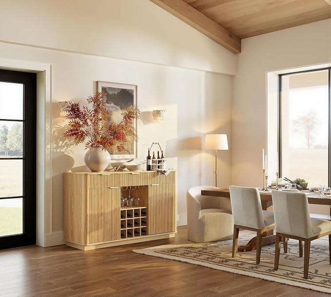 win2win Fluted Sideboard Buffet Cabinet - Image 9
