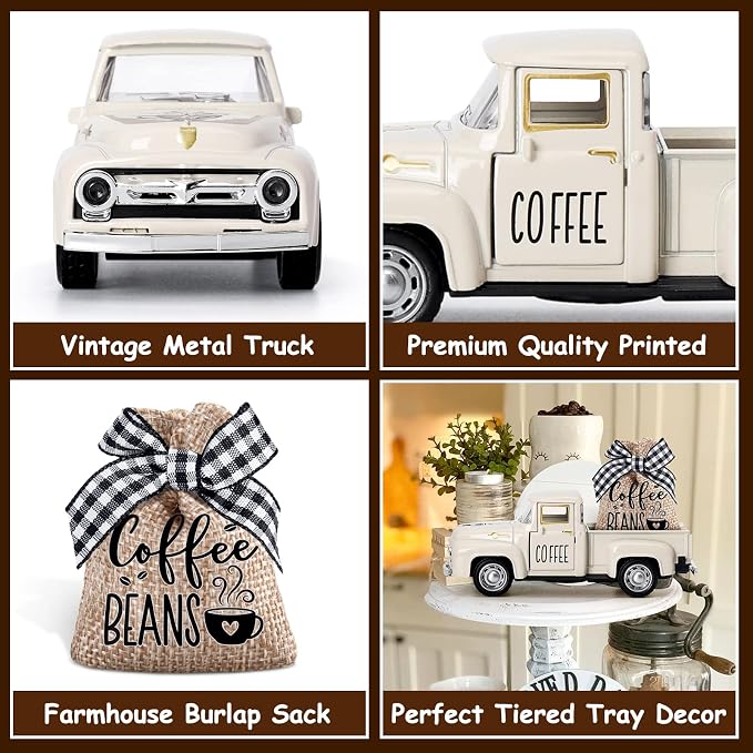 Huray Rayho Coffee Decor for Coffee Bar Metal Truck - Image 2