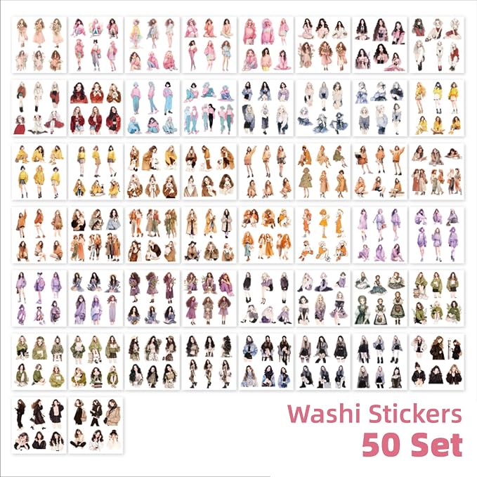 Animated Beautiful Female Themes Sticker Scrapbooking Supplies - Image 3