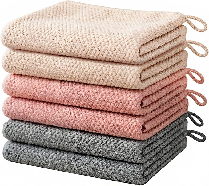 Barista Towels - 6 Pack Microfiber Coffee Cleaning Cloth Set, Espresso by COSGOOLK