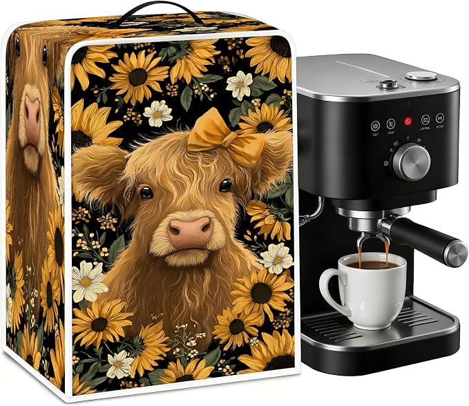 BVBOX Coffee Maker Cover, Durable Dustproof Lightweight Polyester Cotton Blend by BVBOX