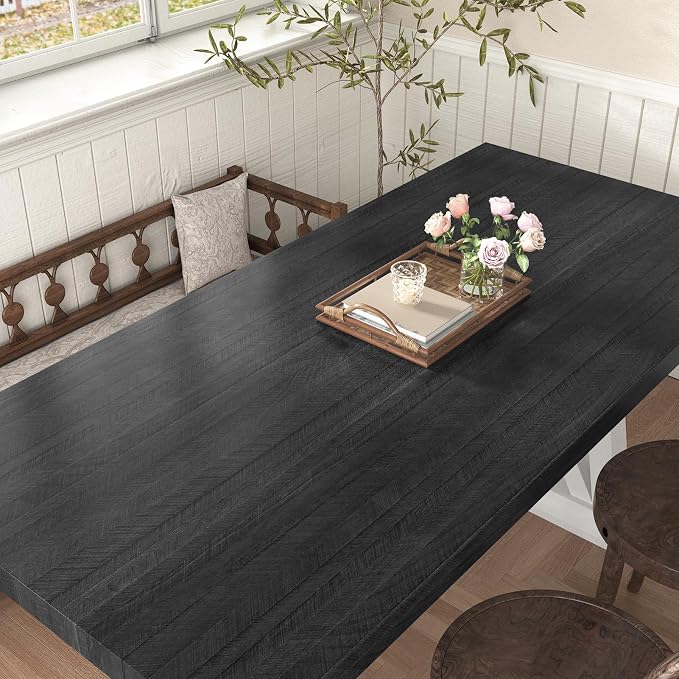 WESTICK Black Wood Countertop Contact Paper Self Adhesive Kitchen Wood Contact - Image 2
