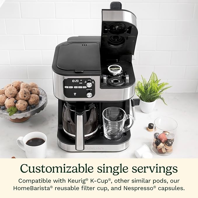 Cuisinart Coffee Center Barista Bar 4-in-1 Coffee Maker, Single-Serve Pods - Image 5