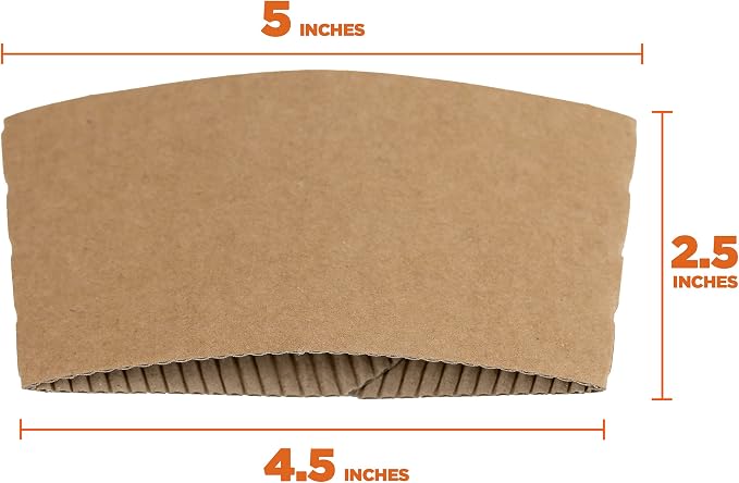 FMP Brands Kraft Coffee Cup Sleeves Disposable - Image 3