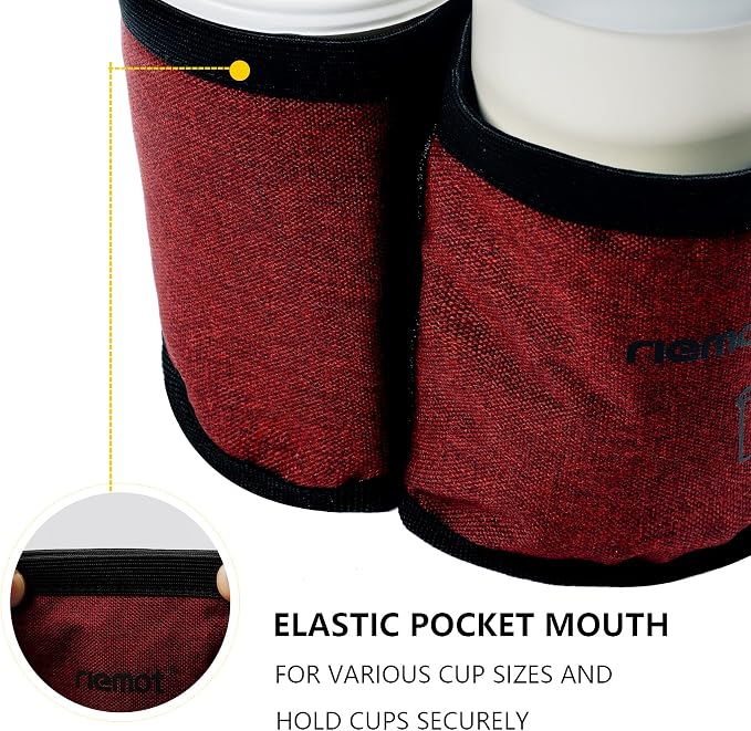 riemot Luggage Travel Cup Holder Free Hand Drink Carrier - Image 4