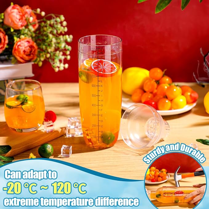 Lallisa 4 Pcs Plastic Cocktail Shaker Hand Drink Mixer Bubble Tea Shaker - Image 3