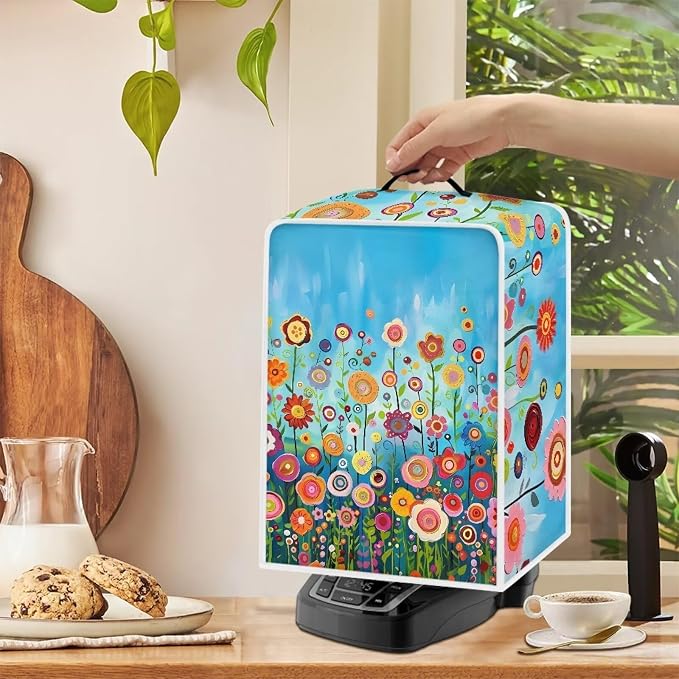 Colorful Dandelion Coffee Maker Cover - Image 4