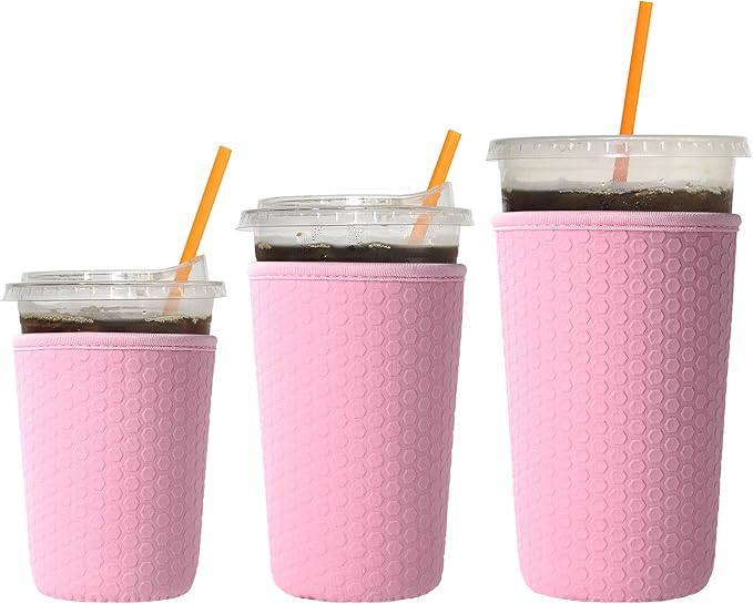 3 Pack Reusable Iced Coffee Sleeves by Xumbtvs