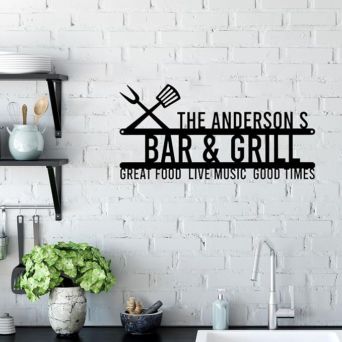 Personalized Bar N Grill Metal Wall Art - Image 3