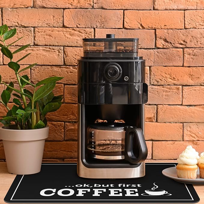 Queekay Coffee Bar Mat for Counter 24" x 16" Absorbent Dish Drying Mat for - Image 7