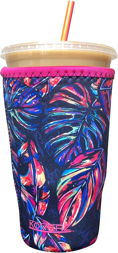 Iced Coffee Sleeve, Insulated Neoprene Cup Sleeve, Fits a 32 Oz. Coffee Cup by Koverz