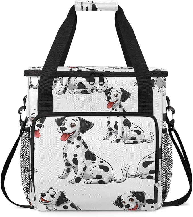 Cute Dalmatian Dog Coffee Maker Carring Bag, Large Insulated Storage Organizer by Home