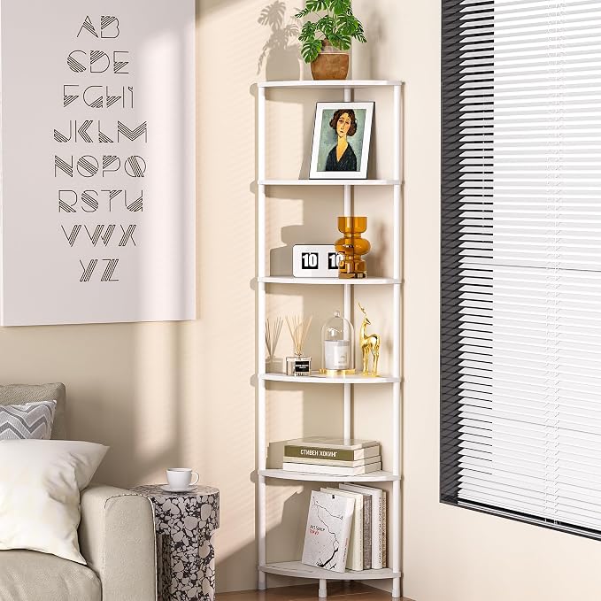 6 Tier Corner Shelf Stand, 54.4" Kitchen Shelf Organizer - Image 3