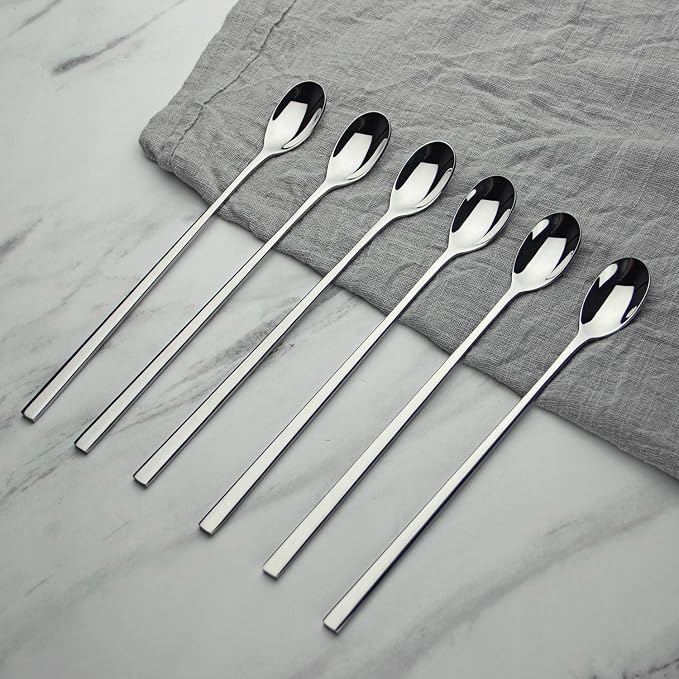 AOOSY Long Handle Spoon, Coffee Stirrers, 9-inch Ice Tea Spoon, Premium 18/10 - Image 2