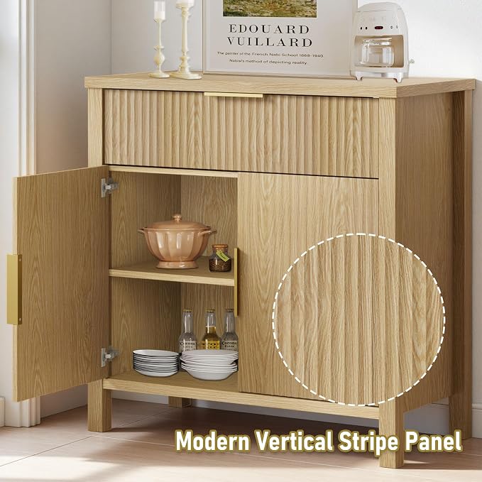 Fluted 55'' Sideboard Cabinet - Image 3