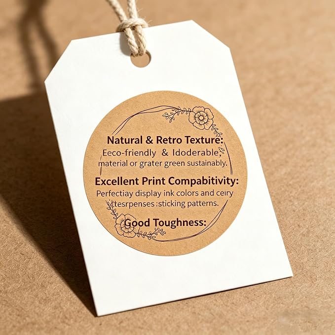 Kraft Paper Custom Stickers Round Labels Personalized - Image 5