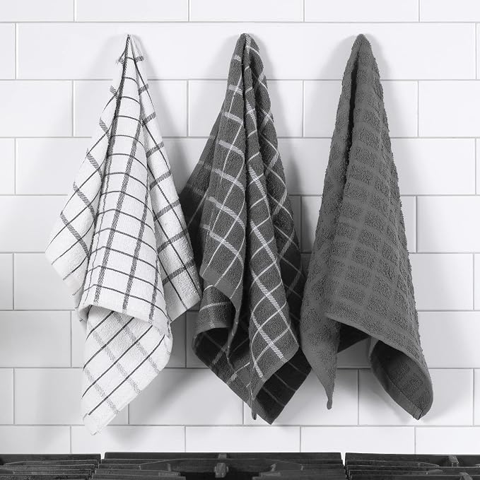 Ritz Premium 100% Cotton Terry Check Kitchen Dish Towels - Image 5