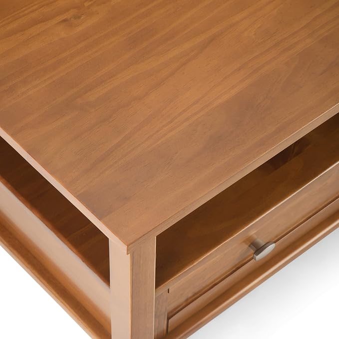 SIMPLIHOME Warm Shaker Square Coffee Table - Image 5