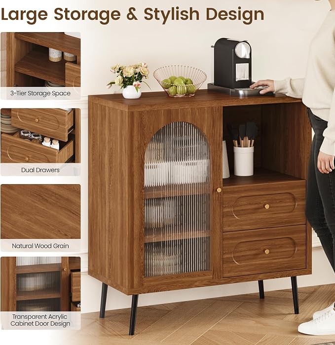 Wood Sideboard Cabinet - Image 5
