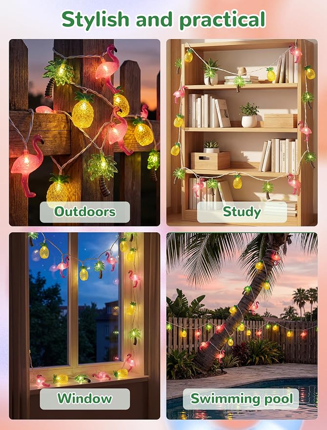 12FT Summer Beach Hawaiian String Lights - Image 5
