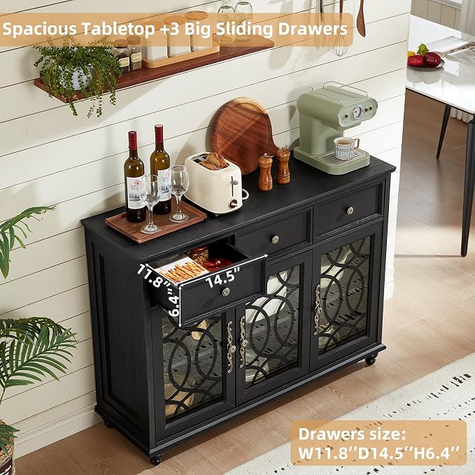 Joaxswe Farmhouse Sideboard Buffet Cabinet - Image 7