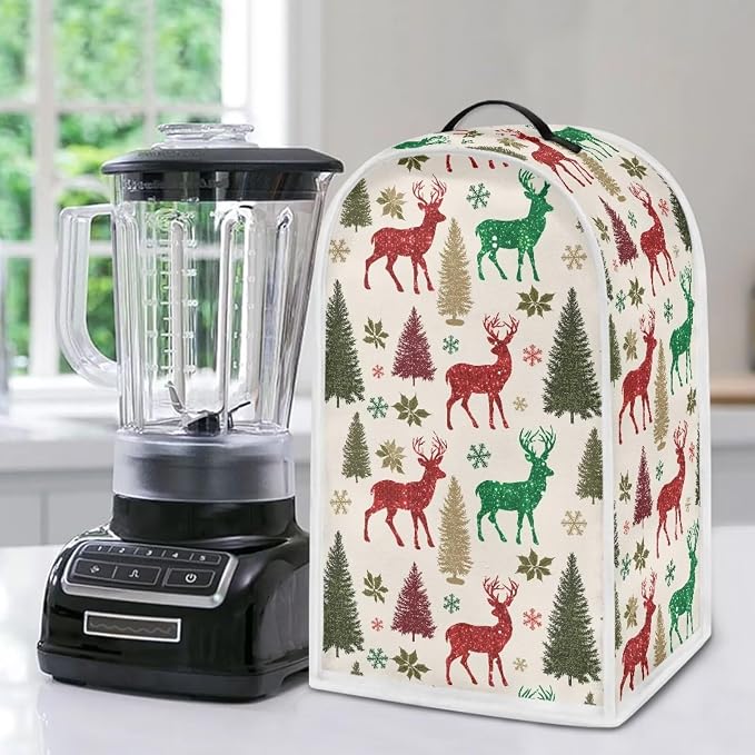 Christmas Trees Deer Blender Dust Cover, Anti Fingerprint Polyester Stand Mixer - Image 5