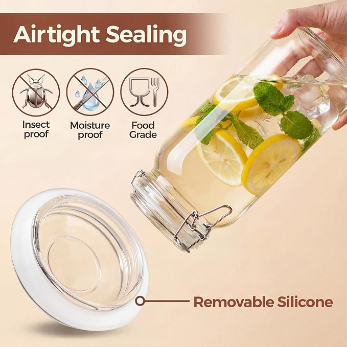 78oz - 3 Pack Square Glass Jars - Image 5